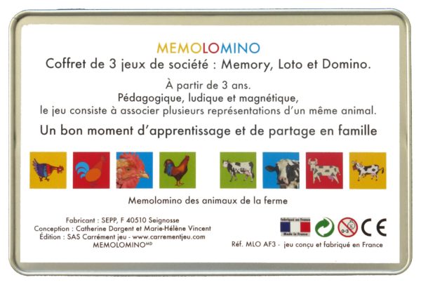 MEMOLOMINO <br /> Animaux de la ferme <br/>48 magnets – Image 2