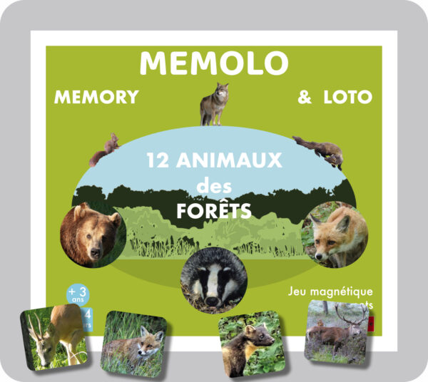 MEMOLO<br/>Animaux de la forêt<br/>24 magnets – Image 2