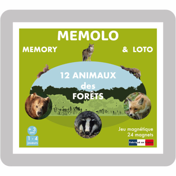 MEMOLO<br/>Animaux de la forêt<br/>24 magnets