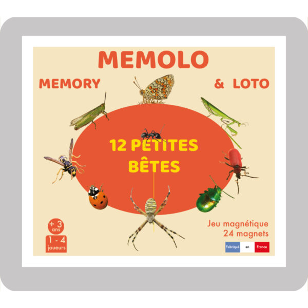 MEMOLO<br>Petites bêtes<br>24 magnets