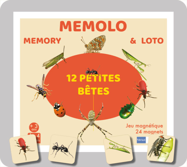 MEMOLO<br>Petites bêtes<br>24 magnets – Image 2